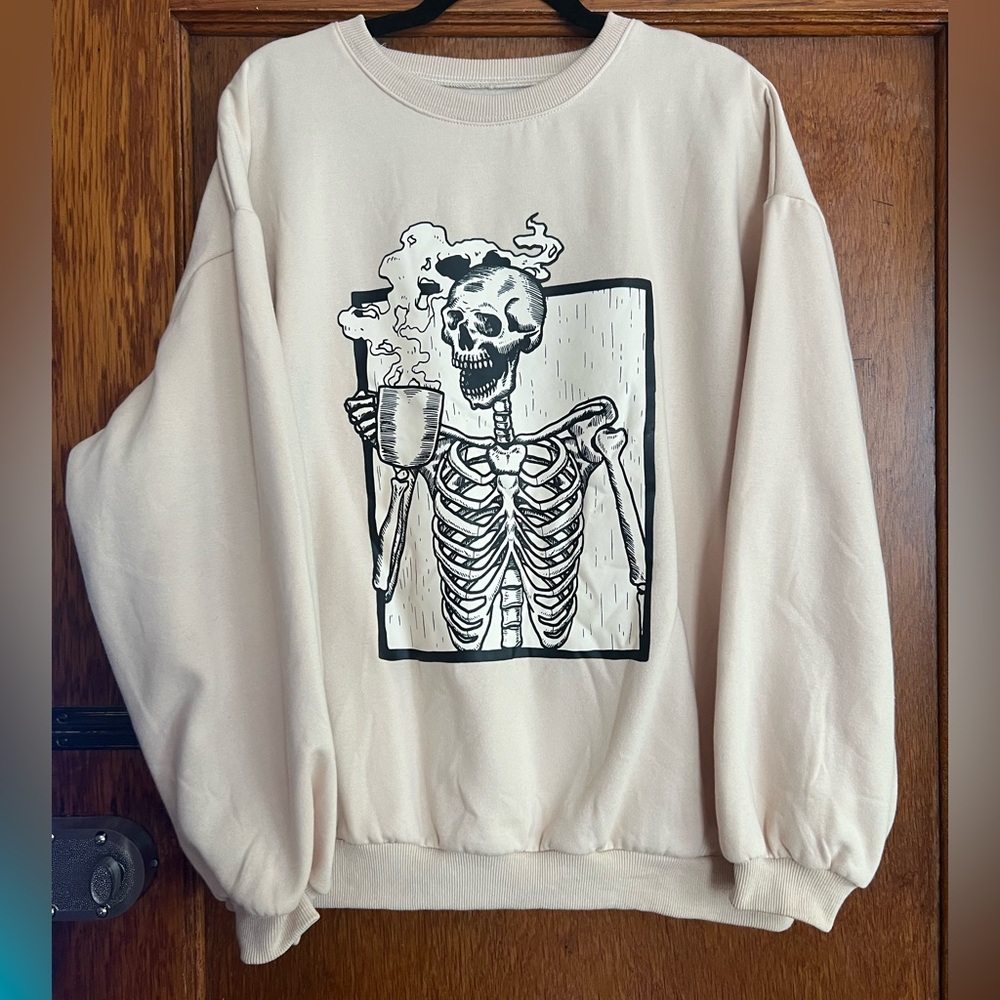 Women Halloween Fleece Oversized Sweatshirt
Skeleton Print Pullover - Picture 3 of 9